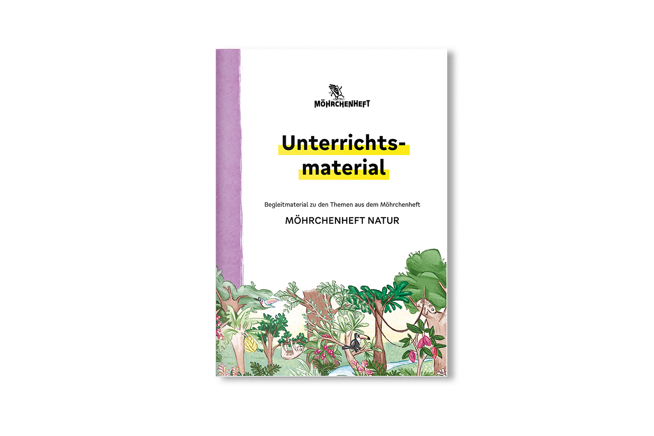 Empfohlenes Unterrichtsmaterial, Workshops und Bildungskoffer zur Vertiefung der Themenseiten aus dem Möhrchenheft Natur