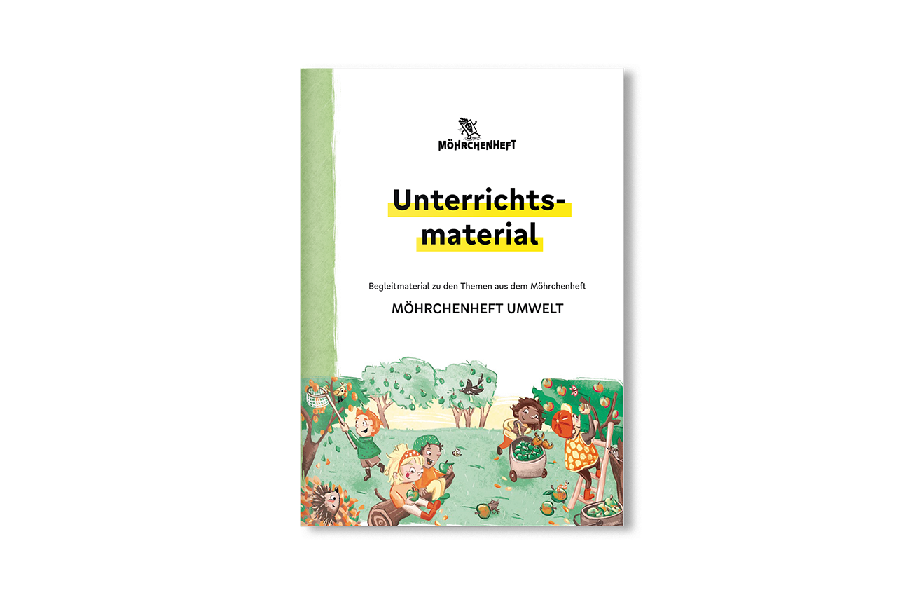 Empfohlenes Unterrichtsmaterial, Workshops und Bildungskoffer zur Vertiefung der Themenseiten aus dem Möhrchenheft Umwelt